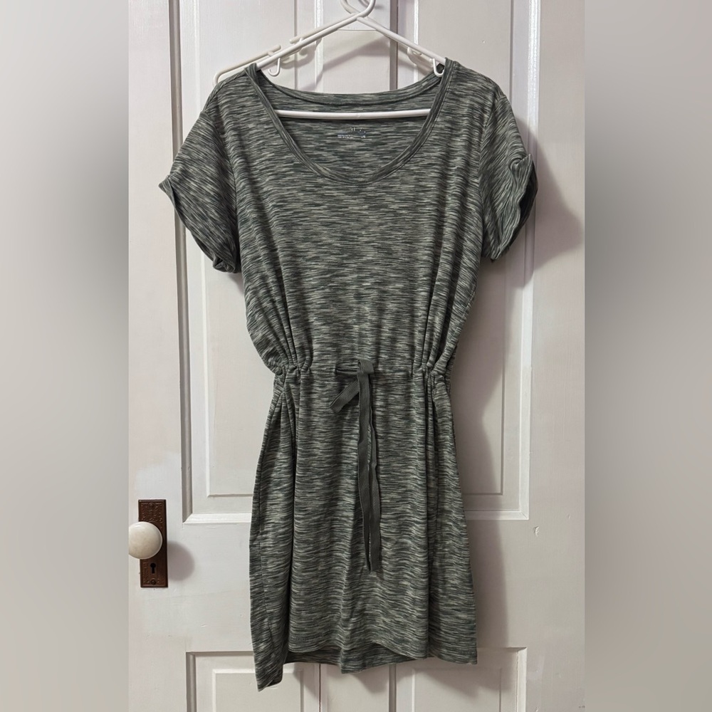 Columbia Gray Heathered Drawstring Mini Dress